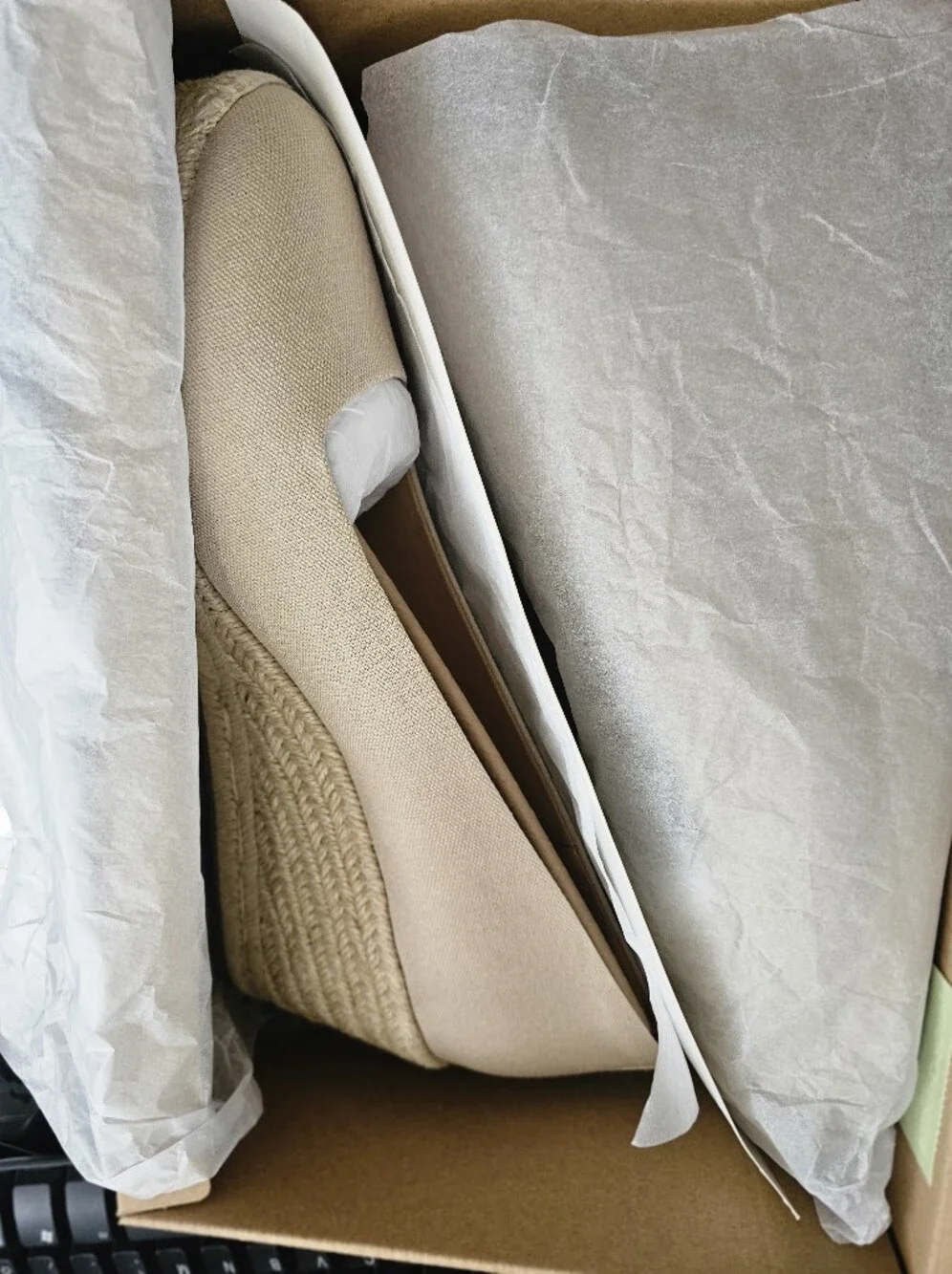 J.Crew Factory Beige Espadrille Wedge Heels - Women Size 12 New In Box